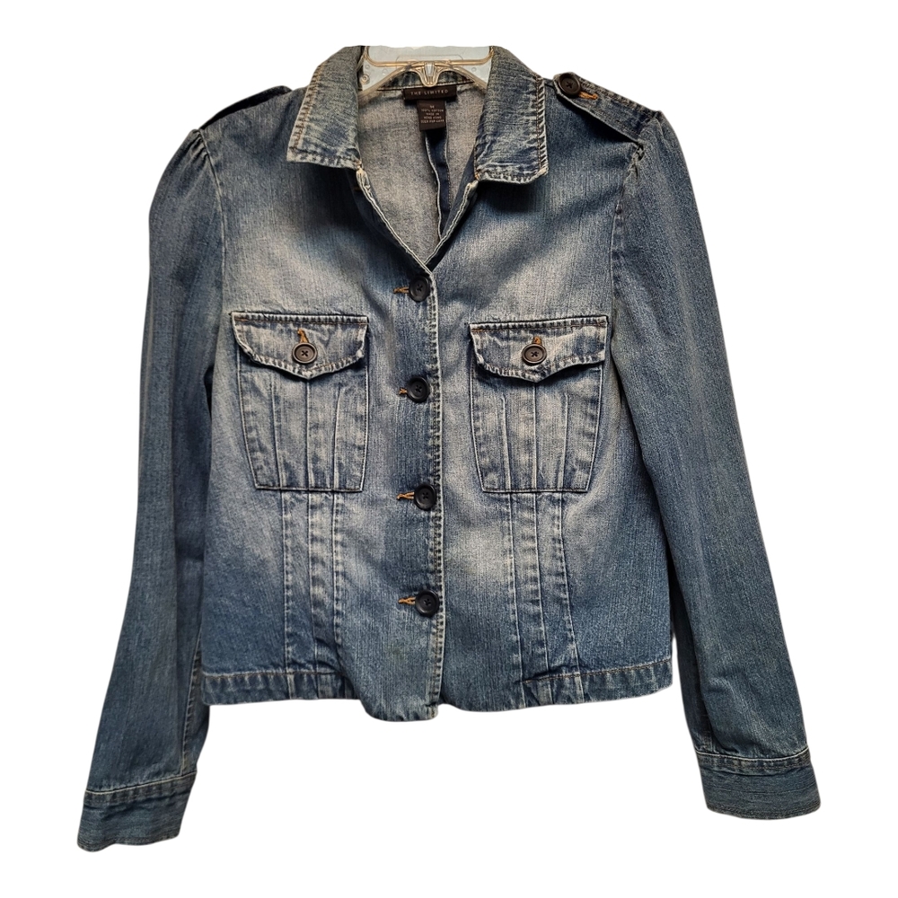 The Limited Blue Jean Jacket Timeless Denim Style - Size M